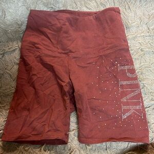 Pink xs maroon running shorts